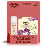 Tripack Loción Solar Hydrating Protection Air Soft Face SPF 30 50ml + 2 Lip Balms Tropical SPF 30