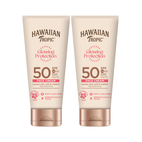 Duopack Loción Facial Glowing Protection SPF 50 con Vitaminas C y E 50 ml