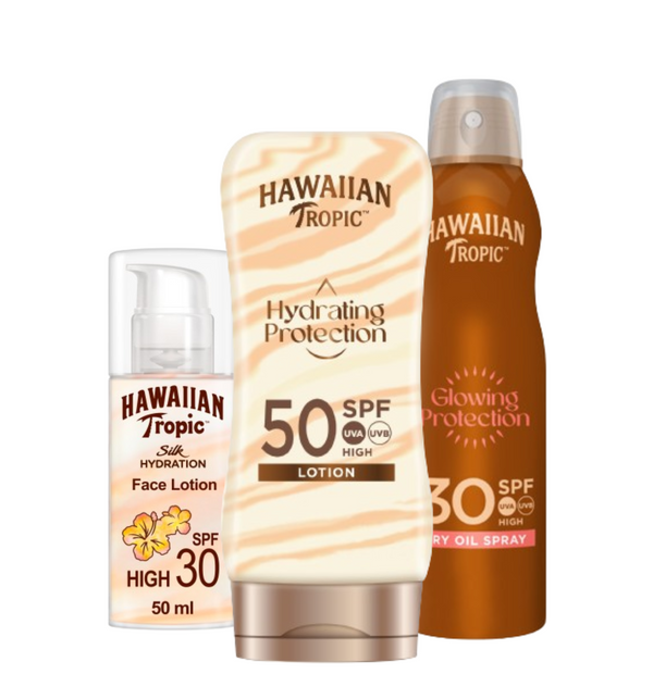 Tripack Loción Hydrating Protection SPF 50 + Silk Hydration Face SPF 30 + Aceite Bruma Hydrating Protection SPF 30