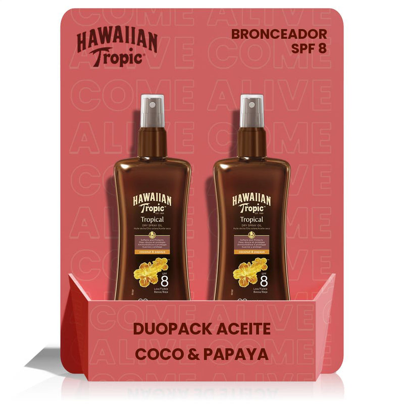 Duopack Aceite Solar Protector Bronceador en Spray SPF 8 200 ml - 2 unidades